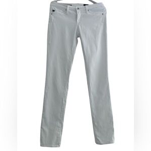AG THE STILT Women’s White Gigarette Leg Super Soft Jeans 25R